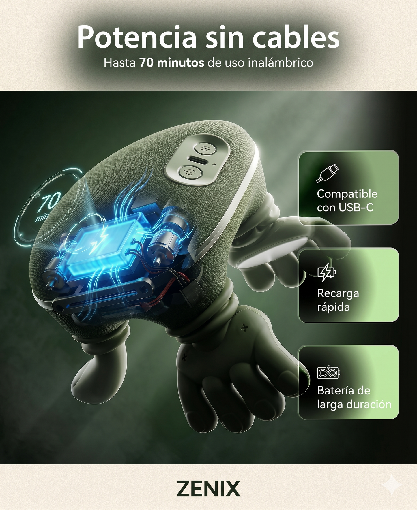 AVIRA ZENIX™ Masajeador Cervical y Lumbar con Calor
