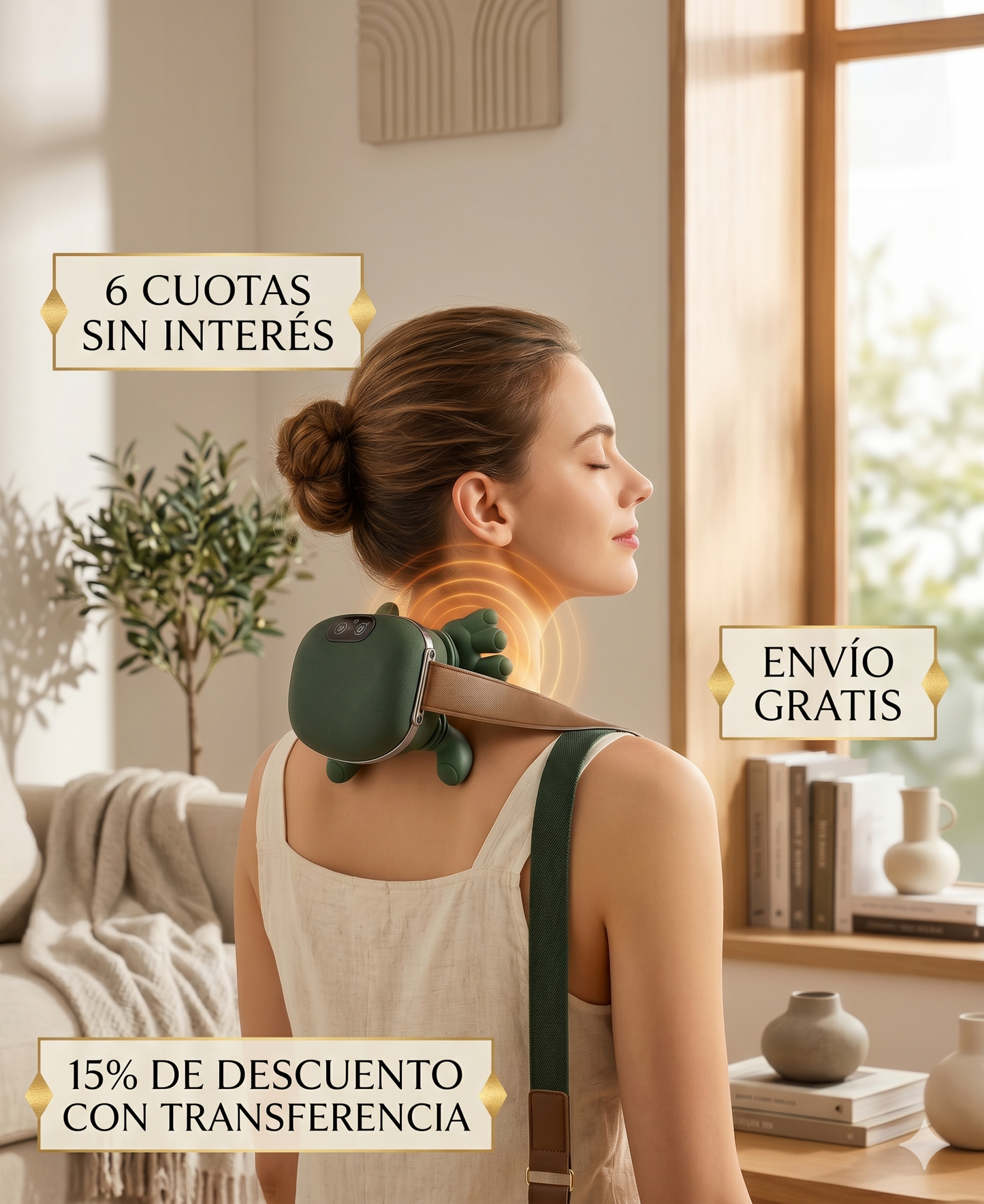 AVIRA ZENIX™ Masajeador Cervical y Lumbar con Calor